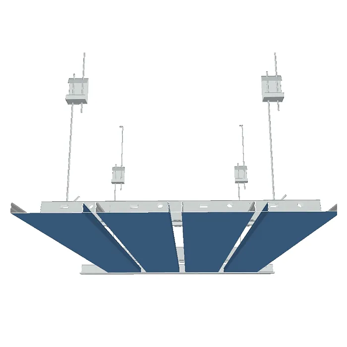 Реечный потолок немецкого дизайна с открытыми стыками АN100А