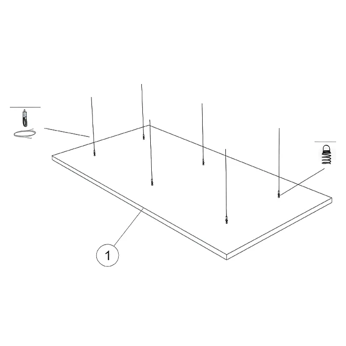 Свободновисящие элементы Ecophone Соло Лайт Прямоугольник 2392x1192мм, белый