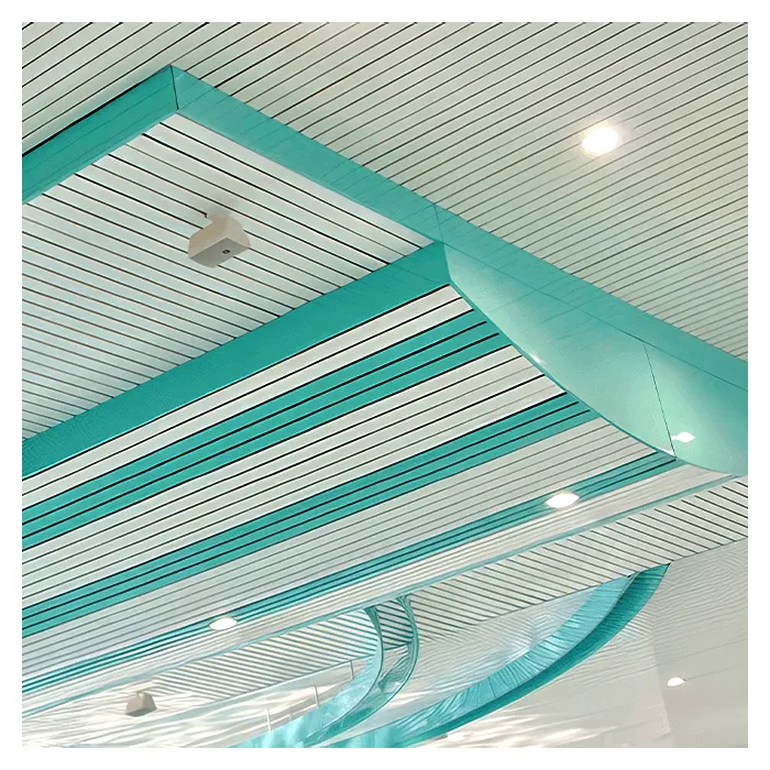 Реечный потолок итальянского дизайна с открытыми стыками А90А